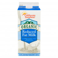 California Sunshine Organic Reduced Fat Milk 1.89L 